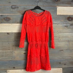 Free People Crochet Lace Cover Up Dress